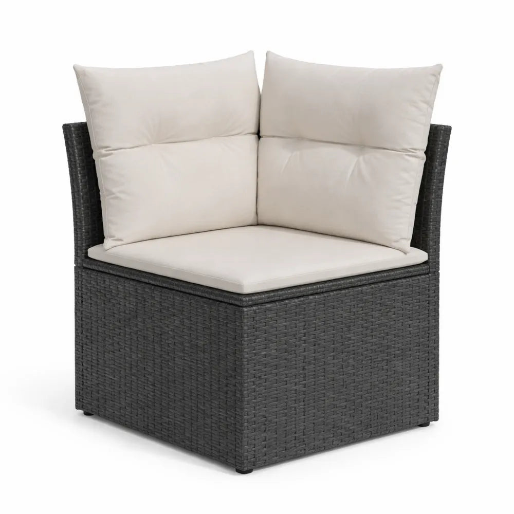 Canapé de Jardin 2 Places avec Coussins, Siège Confortable pour Terrasse Extérieure