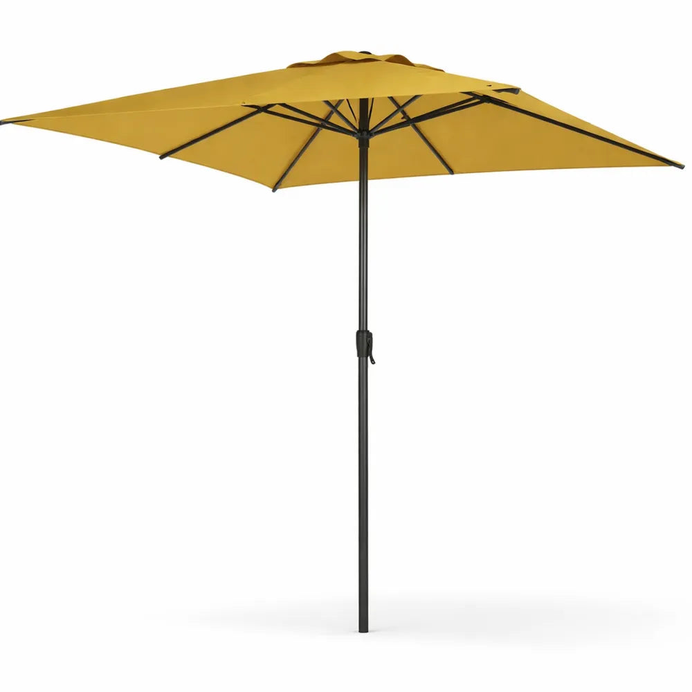 Parasol rectangulaire droit couleur moutarde
