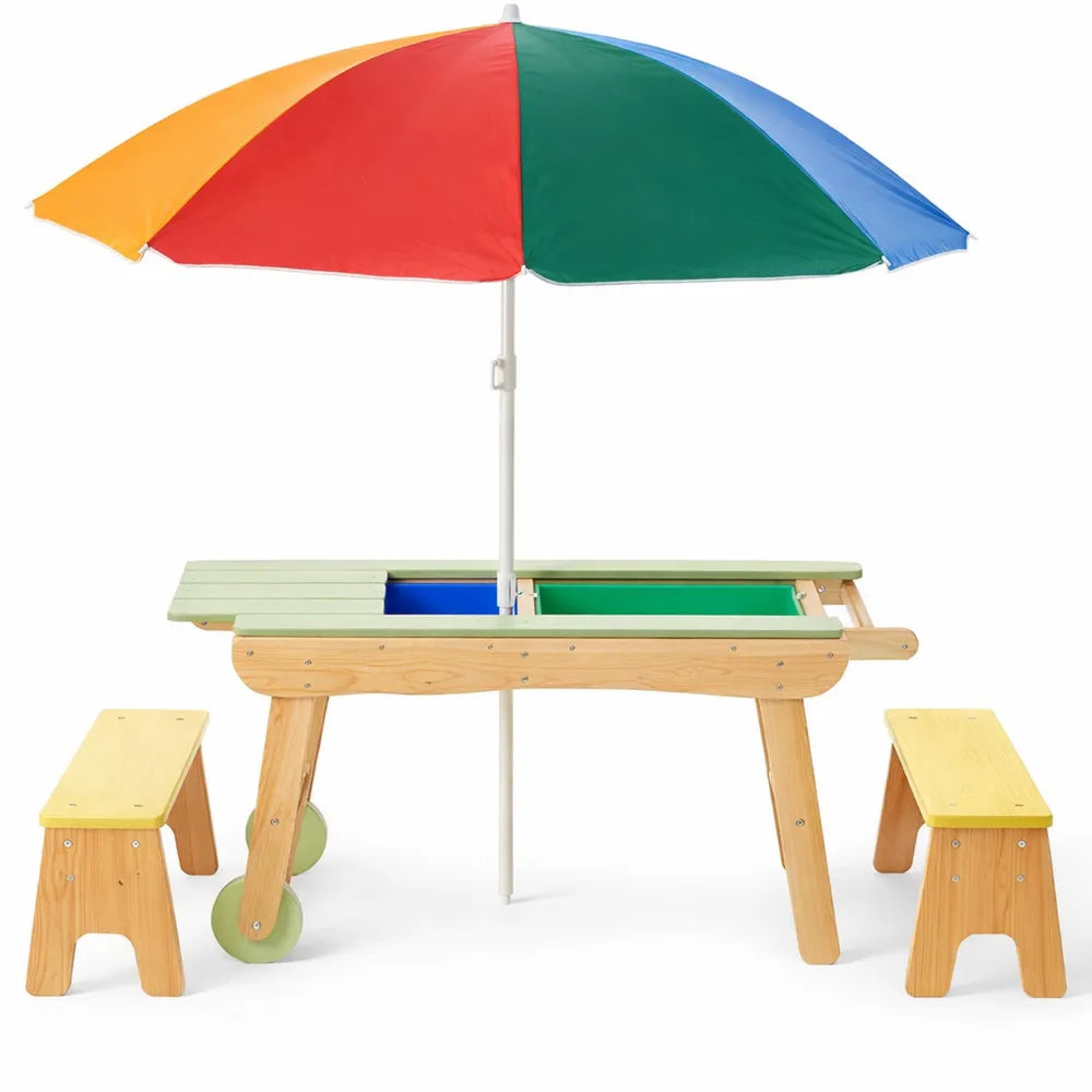 Table multi-activités 3 en 1 pour enfants, usage intérieur et extérieur