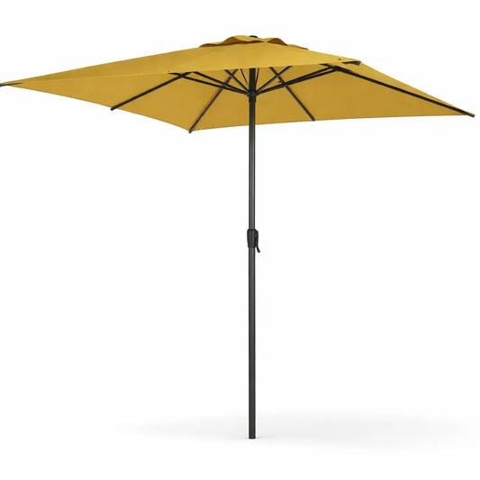 Parasol rectangulaire droit couleur moutarde