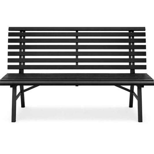 Banc de jardin extérieur 2 places en aluminium noir