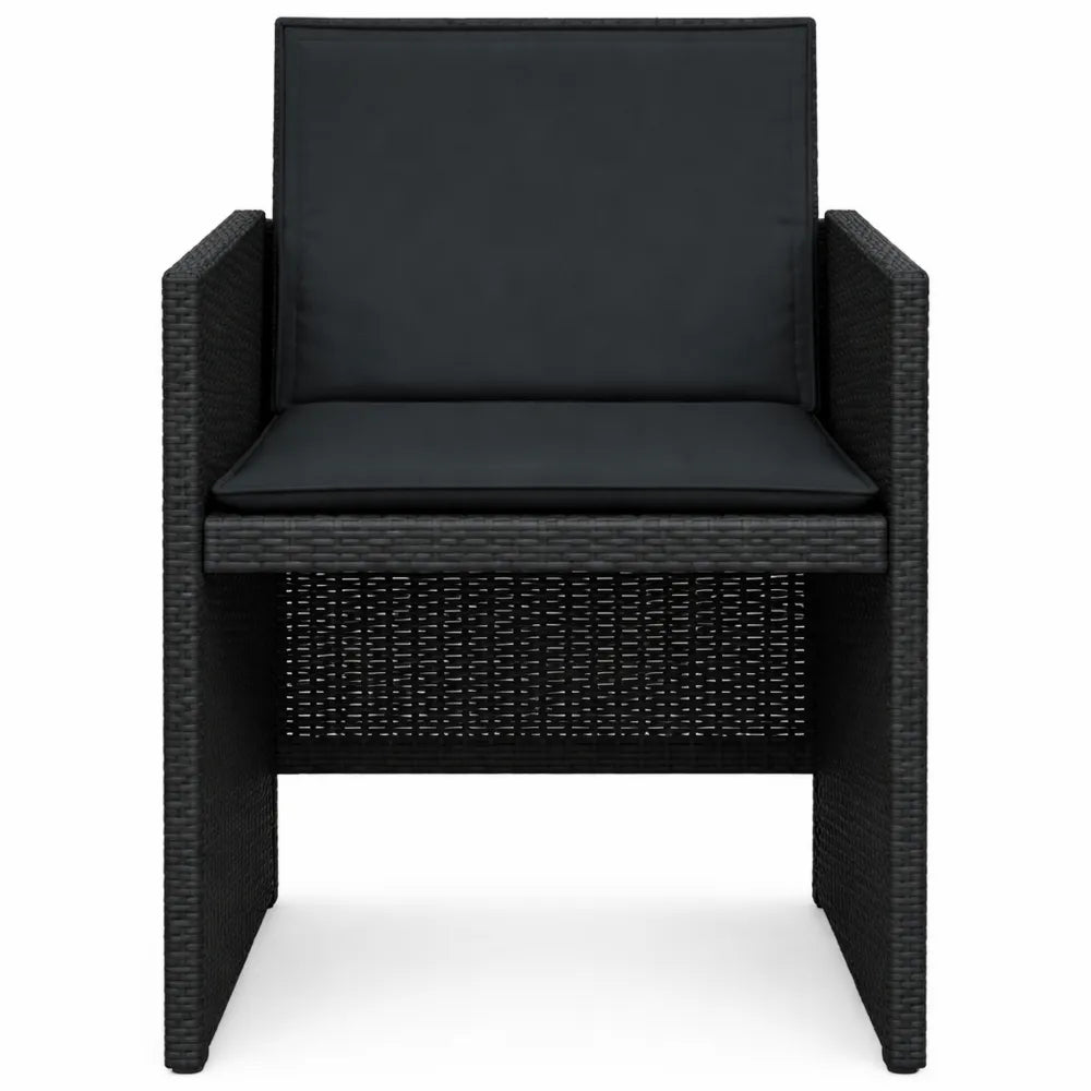 Ensemble de 4 chaises de jardin avec coussins, sièges à dossier, mobilier de terrasse