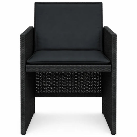 Ensemble de 4 chaises de jardin avec coussins, sièges à dossier, mobilier de terrasse